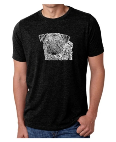 La Pop Art Men's Premium Word Art T-shirt In Black