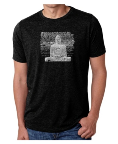 La Pop Art Men's Premium Word Art T-shirt In Black