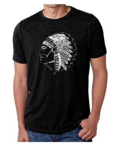 La Pop Art Men's Premium Word Art T-shirt In Black