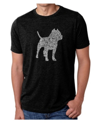 La Pop Art Men's Premium Word Art T-shirt In Black