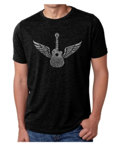 La Pop Art Men's Premium Word Art T-shirt In Black
