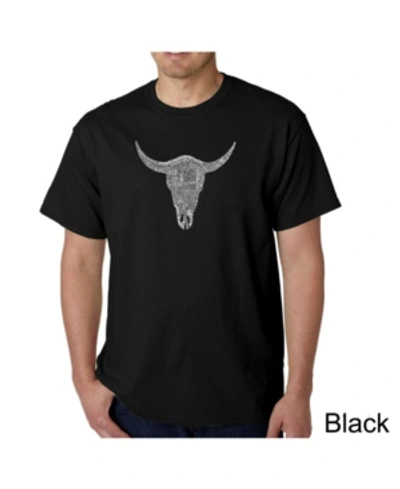 La Pop Art Men's Premium Word Art T-shirt In Black