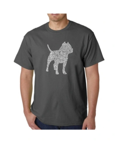 La Pop Art Men's Word Art T-shirt In Gray