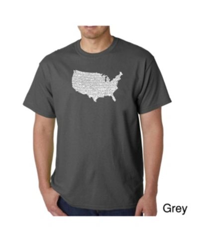 La Pop Art Men's Word Art T-shirt In Gray