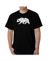 La Pop Art Men's Word Art T-shirt - California Bear In Gray