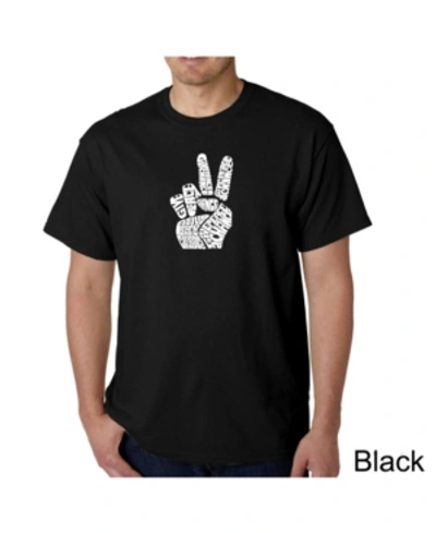 La Pop Art Men's Word Art T-shirt In Black