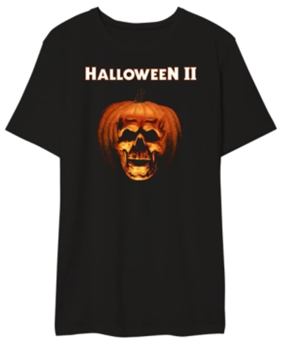 Hybrid Halloween Ii Men's Pumpkin Skull Graphic Tshirt In Black