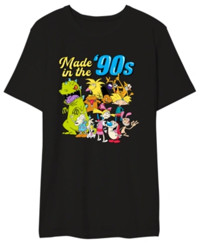 Hybrid Nickelodeon Men's Made In The 90's Graphic Tshirt In Black