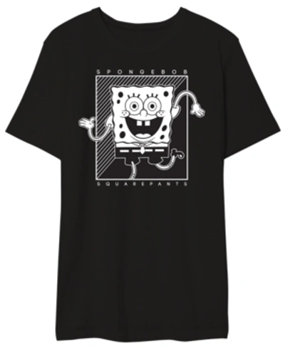 Hybrid Spongebob Men's Swag Pants Graphic Tshirt In Black