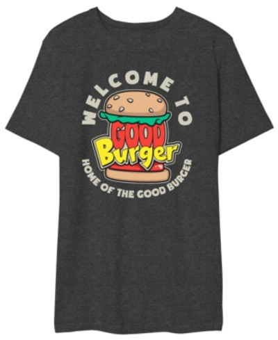 Hybrid Good Burger Men's Welcome To Good Burger Graphic Tshirt In Charcoal Heather