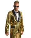 BUYSEASONS BUYSEASONS MEN'S DISCO BALL TUXEDO GOLD JACKET