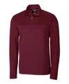 Cutter & Buck Pennant Classic Fit Half Zip Pullover In Bordeaux
