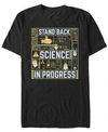 Minions Illumination Men's Despicable Me 3 Stand Back, Science In Progress Short Sleeve T-shirt In Black