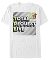 Mtv Men's Total Request Live Bubble Letters Short Sleeve T-shirt In White