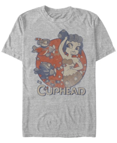 Cuphead Men's Cala Maria Airplane Attack Short Sleeve T-shirt In Athletic H