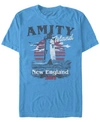 Jaws Men's Amity Island Destination Short Sleeve T-shirt In Light Blue