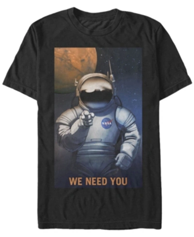 Nasa Men's Mars We Need You Short Sleeve T-shirt In Black