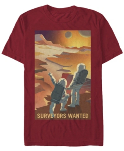 Nasa Men's Mars Surveyors Wanted Short Sleeve T-shirt In Cardinal