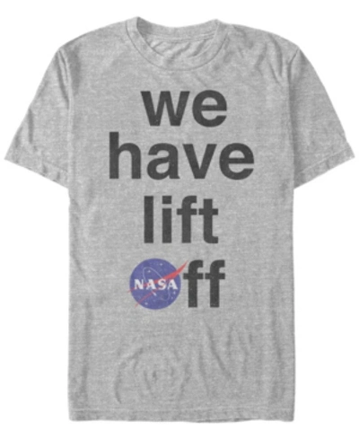 Nasa Men's We Have Life Off Logo Short Sleeve T-shirt In Athletic H