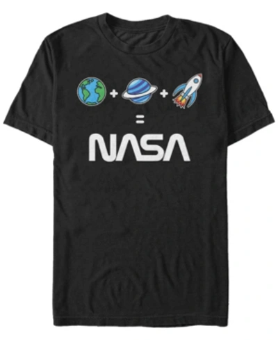 Nasa Men's Emoji's Equal  Short Sleeve T-shirt In Black