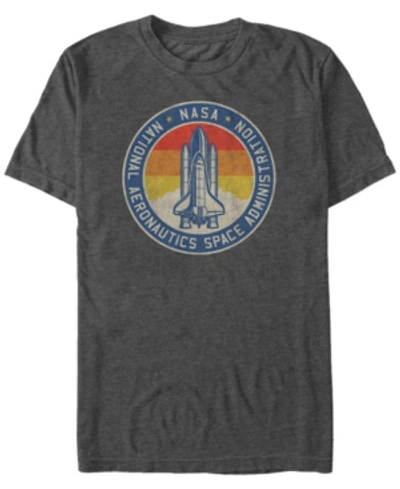 Nasa Men's National Aeronautics Space Administration Short Sleeve T-shirt In Charcoal H