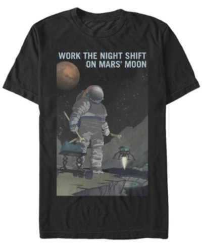 Nasa Men's Mars Work The Night Shift Short Sleeve T-shirt In Black