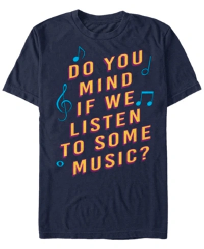 The Late Late Show James Corden Men's Listen To Some Music Short Sleeve T-shirt In Navy