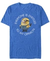 MINIONS MINIONS ILLUMINATION MEN'S DESPICABLE ME ENTITLED TO MY OPINION SHORT SLEEVE T-SHIRT