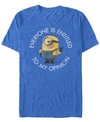 Minions Illumination Men's Despicable Me Entitled To My Opinion Short Sleeve T-shirt In Royal Heather