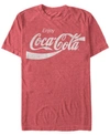 Coca-cola Men's Vintage-like Enjoy  Short Sleeve T-shirt In Red Heathe