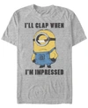 MINIONS MINIONS ILLUMINATION MEN'S DESPICABLE ME PAINTED I'LL CLAP WEN IMPRESSED SHORT SLEEVE T-SHIRT