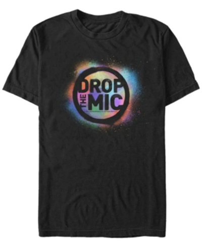The Late Late Show James Corden Men's Colorful Paint Drop The Mic Short Sleeve T-shirt In Black