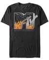 MTV MTV MEN'S FIRE AND LIGHTENING LOGO SHORT SLEEVE T-SHIRT