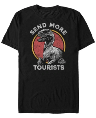 Jurassic Park Men's Raptor Send More Tourists Short Sleeve T-shirt In Black