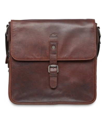 Mancini Buffalo Collection Crossover Tablet Bag In Brown