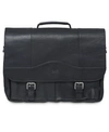 Mancini Buffalo Collection Porthole Laptop/ Tablet Briefcase In Black