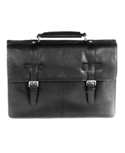 Mancini Colombian Collection Double Compartment Laptop/ Tablet Briefcase In Black
