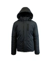 Galaxy By Harvic Spire By Galaxy Men's Heavyweight Presidential Tech Jacket With Detachable Hood In Black
