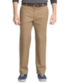 IZOD MEN'S AMERICAN STRAIGHT-FIT FLAT FRONT CHINO PANTS