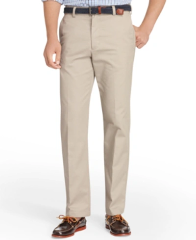 Izod Men's American Straight-fit Flat Front Chino Pants In Khaki