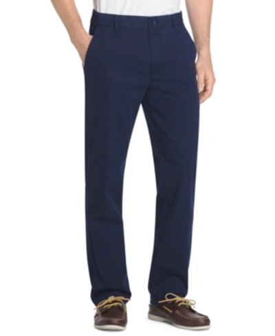 Izod Men's Straight-fit Performance Chino Pants In Navy