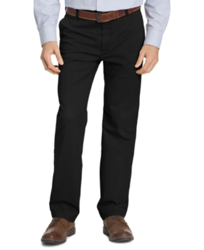 Izod Men's Straight-fit Performance Chino Pants In Black