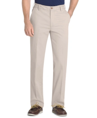 Izod Men's Straight-fit Performance Chino Pants In Warm Pearl