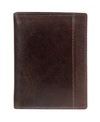 Mancini Casablanca Collection Men's Rfid Secure Center Unique Vertical Wing Wallet In Brown