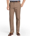 IZOD MEN'S AMERICAN STRAIGHT-FIT FLAT FRONT CHINO PANTS
