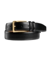 Johnston & Murphy Smooth Leather Belt In Black
