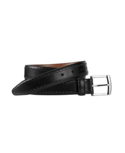 Johnston & Murphy Men's Perfed-edge Belt In Gray