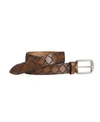 Johnston & Murphy Basket Weave Belt In Tan