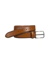 Johnston & Murphy Italian Feathered Edge Belt In Tan