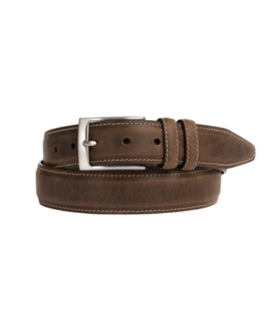 Johnston & Murphy Distressed Casual Belt In Brown